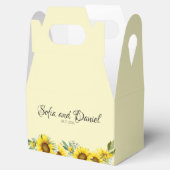 Zonnebloem wilde bloem bruiloft geel bedankdoosjes (Geopend)