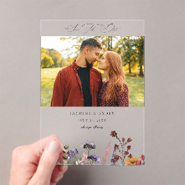 Zonnebloem & Wildflowers Bloemfoto Acryl Uitnodigingen