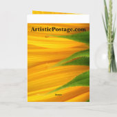 Zonnebloem Winkelkaart Kaart (Achterkant)