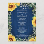 Zonnebloem Zeemacht Babys Breath Lights Weddenscha Programma (Voorkant)