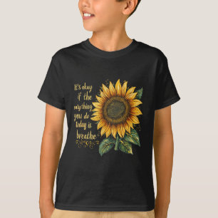 Zonnebloem Zelfmoord Bewustzijn T-shirt