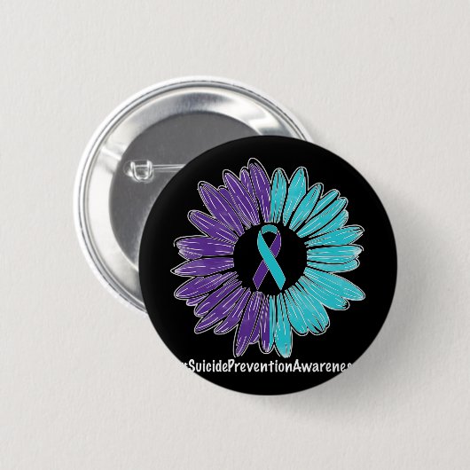 Zonnebloem Zelfmoordpreventie Ronde Button 5,7 Cm (Voorkant /achterkant)