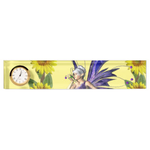 Zonnebloem Zijdesk Naambordje