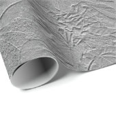Zonnebloem Zilver Grijze Floral Design Decoupage Cadeaupapier (Rol Hoek)