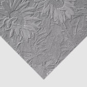 Zonnebloem Zilver Grijze Floral Design Decoupage Tissuepapier (Detail)
