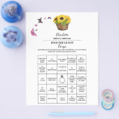 Zonnebloem Zoek De Gast Bruidsfeest Bingo  Flyer (Enkel)