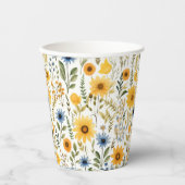 Zonnebloem Zomer Party Paper Cups Papieren Bekers (Voorkant)