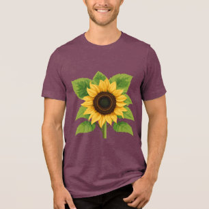 Zonnebloem & Zon – Symbool van Optimisme & Groei Tri-Blend Shirt