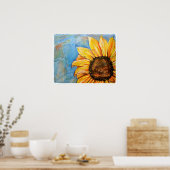 Zonnebloem zonder angst Poster (Keuken)
