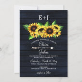 Zonnebloem Zonnebloem Land Rustic Wedding Kaart (Voorkant)