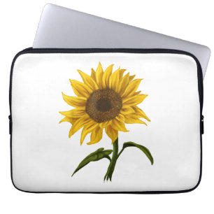 Zonnebloem Zonnebloemen Waterverf Bloem Laptop Sleeve