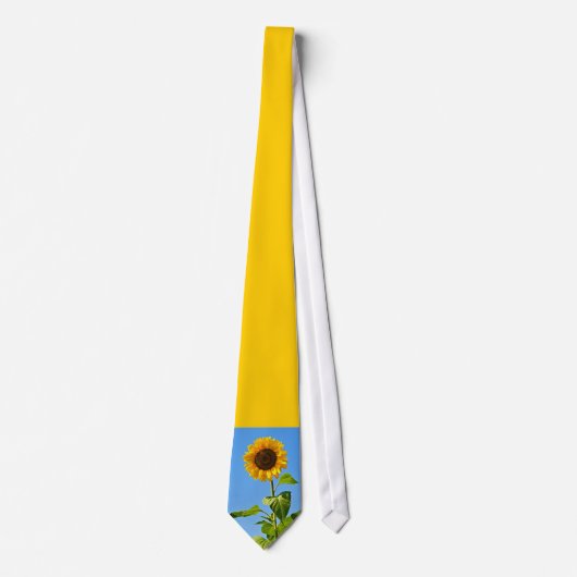 zonnebloem zonnewijzer stropdas (Voorkant)