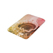 Zonnebloem, zwart en wit, vervormd,  badmat (Gekanteld)