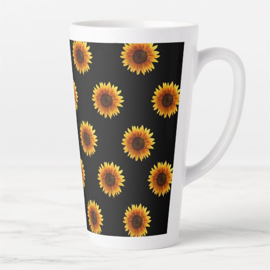 Zonnebloem Zwarte latte Mok (Rechts)