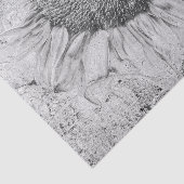 Zonnebloem  Zwarte Wit Onderdruk Textuur Tissuepapier (Detail)