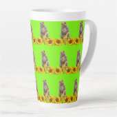 Zonnebloemaap Floral latte Mok (Rechterhoek)