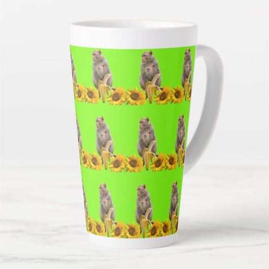 Zonnebloemaap Floral latte Mok (Rechterhoek)