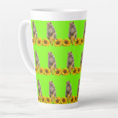 Zonnebloemaap Floral latte Mok (Linkerhoek)