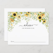 Zonnebloemadvies voor de bride (Voorkant / Achterkant)