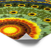 Zonnebloemarray 1 Poster (Hoek)