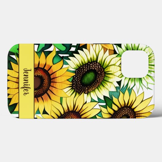 Zonnebloembehangpapier Case-Mate iPhone Case (Achterkant (horizontaal))