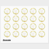 Zonnebloembijen Baby shower Ronde Sticker (Vel)
