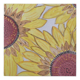 Zonnebloembinddoek, omwikkeld imitatie canvas print