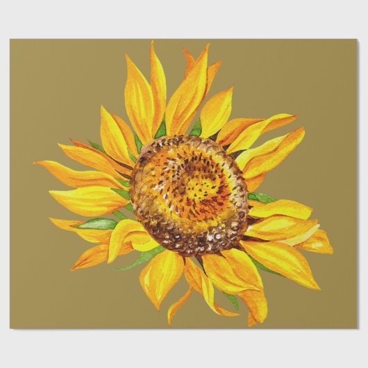 Zonnebloembindpapier Cadeaupapier (Vlak)