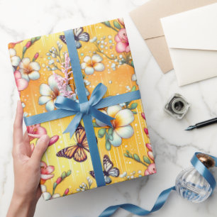 Zonnebloemblaadjes Cadeaupapier