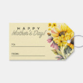 Zonnebloemboeket Happy Moederdag Cadeaulabel (Voorkant (Horizontaal))
