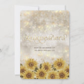 Zonnebloembokeh String licht gouden vonken op Kaart (Achterkant)