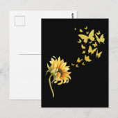Zonnebloemboter Positiviteit Butterfly Briefkaart (Voorkant / Achterkant)
