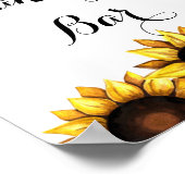 Zonnebloembout Wit Poster (Hoek)