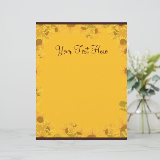 Zonnebloembrief (Staand voorkant)