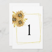 Zonnebloembruttafels Platte Kaart (Voorkant / Achterkant)