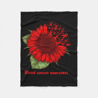 Zonnebloemcadeau voor Rode Bloedkankerbewustzijn K Fleece Deken
