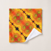 Zonnebloemcentrum omhoog Sluiten Abstracte Florenc Bad Handdoek (Wasdoekje)