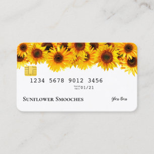 Zonnebloemcreditcard Visitekaartje