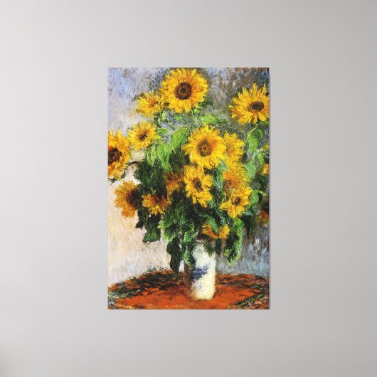 Zonnebloemen, 1881 van Monet. Canvas Afdruk (Voorkant)