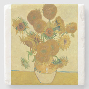 Zonnebloemen 1888 door Vincent van Gogh Stenen Onderzetter