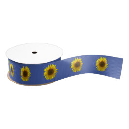 Zonnebloemen 1/2" breed grosgrain lint
