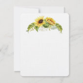 Zonnebloemen 2 briefpapier / uitnodigingen (Achterkant)