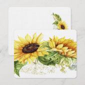 Zonnebloemen 2 briefpapier / uitnodigingen (Voorkant / Achterkant)