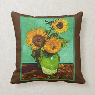 Zonnebloemen, 3, door Vincent van Gogh Kussen
