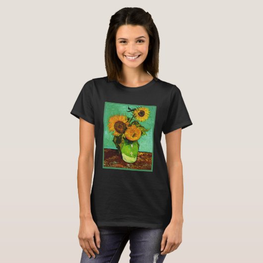 Zonnebloemen, 3, door Vincent van Gogh T-shirt (Voorkant volledig)