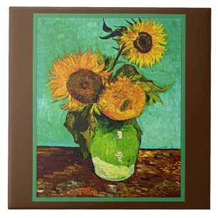 Zonnebloemen, 3, door Vincent van Gogh Tegeltje