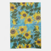 Zonnebloemen #3 - Een keukenhanddoek (Verticaal)