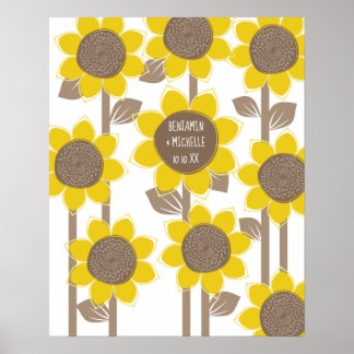 Zonnebloemen -50 Signature Guest Book Alternative Poster