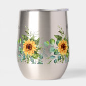 Zonnebloemen aangepaste monogram initialen naam (Links)