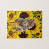 Zonnebloemen aap Floral Puzzles Legpuzzel (Horizontaal)
